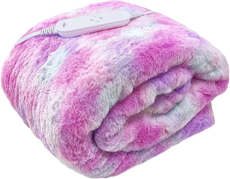 GOQO TOMO Electric Heated Blanket 50" x 60" Throw Wrap with 12 Heating Levels for Home Office Use... | Amazon (US)