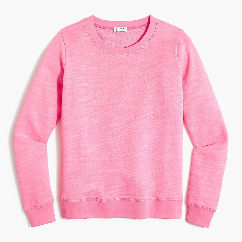 Cotton terry crewneck sweatshirt | J.Crew Factory