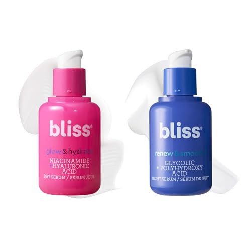 Bliss AM+PM Serum Duo: Glow & Hydrate with Vitamin C + Renew & Smooth with Glycolic Acid for 24-Hour Radiant, Hydrated Skin - Daily Skincare Routine Set | Amazon (US)