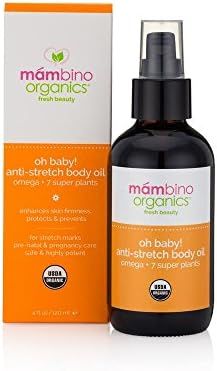 Mambino Organics Oh Baby. Belly Oil - All Natural Anti Stretch Mark Oil for Pregnancy 2 Ounces | Amazon (US)