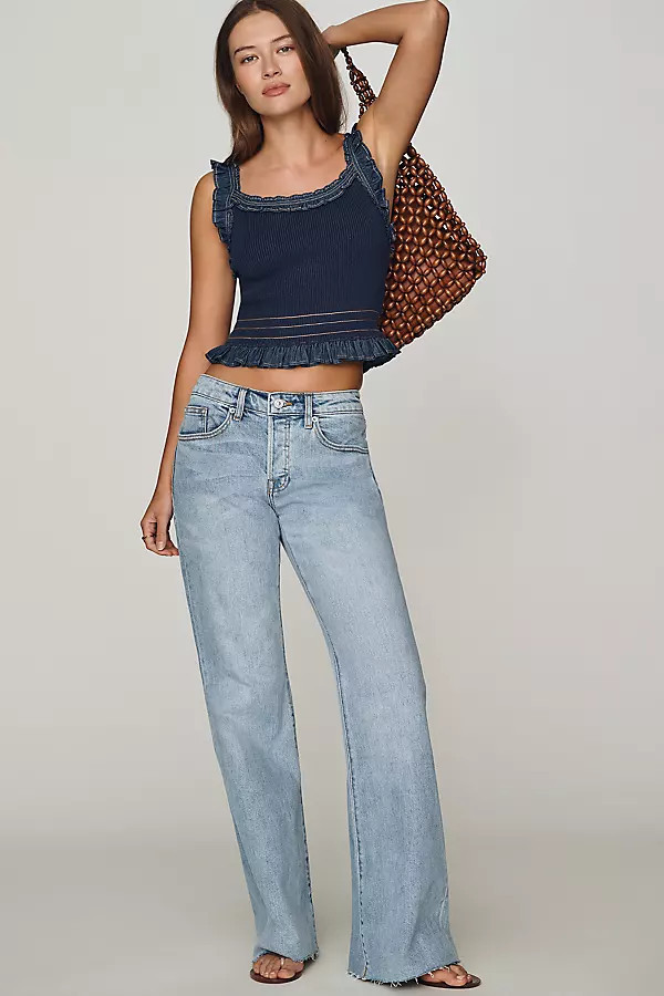 Vintage Low Rise Relaxed Flare Jeans | Anthropologie (US)