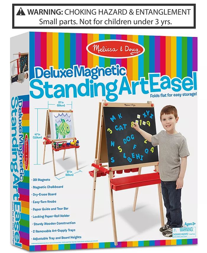 Melissa and Doug Kids Deluxe Magnetic Standing Art Easel - Macy's | Macy's