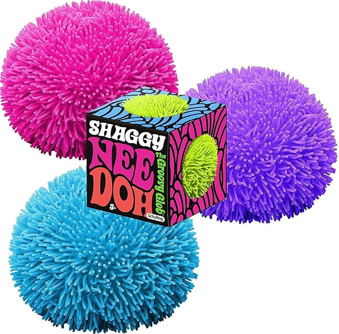 Nee-Doh Schylling Shaggy Groovy Glob! Squishy, Squeezy, Stretchy Stress Balls Neon Colors Gift Se... | Amazon (US)