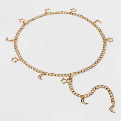 Women's Celestial Chain Belt - Wild Fable™ Gold | Target
