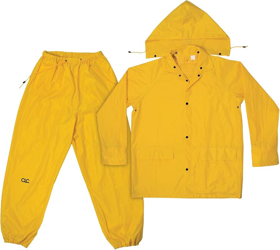 CLC Custom Leathercraft Rain Wear R102L Yellow Polyester 3-Piece Rain Suit - Large | Amazon (US)