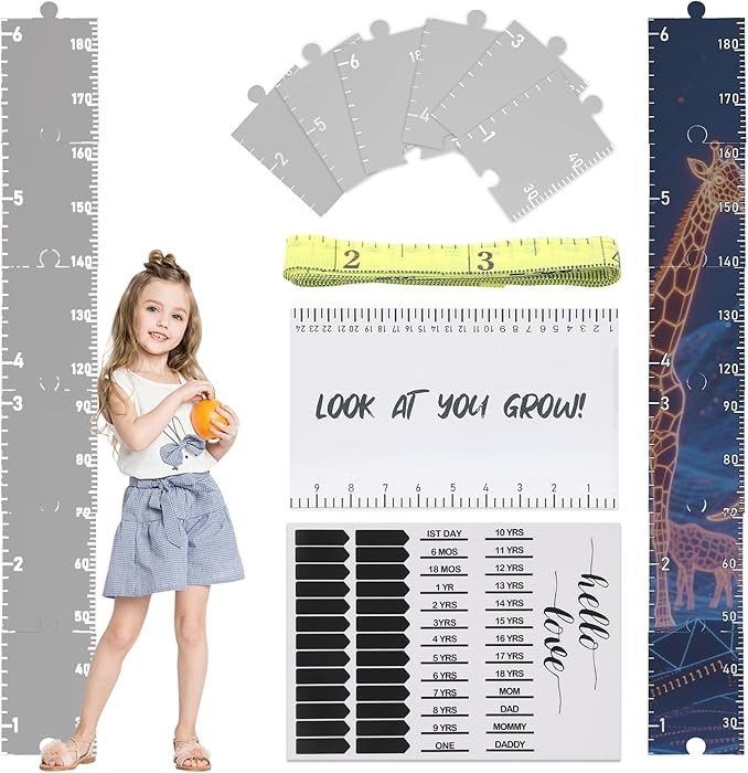 Growth Chart Mirror for Wall, Mirror Growth Chart for Wall, Kids Height Wall Chart, Puzzle Mirror... | Amazon (US)
