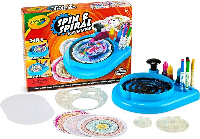 Crayola Spin & Spiral Art Station, Spin Art Machine, Arts & Crafts for Kids Ages 6, 7, 8, 9 | Amazon (US)