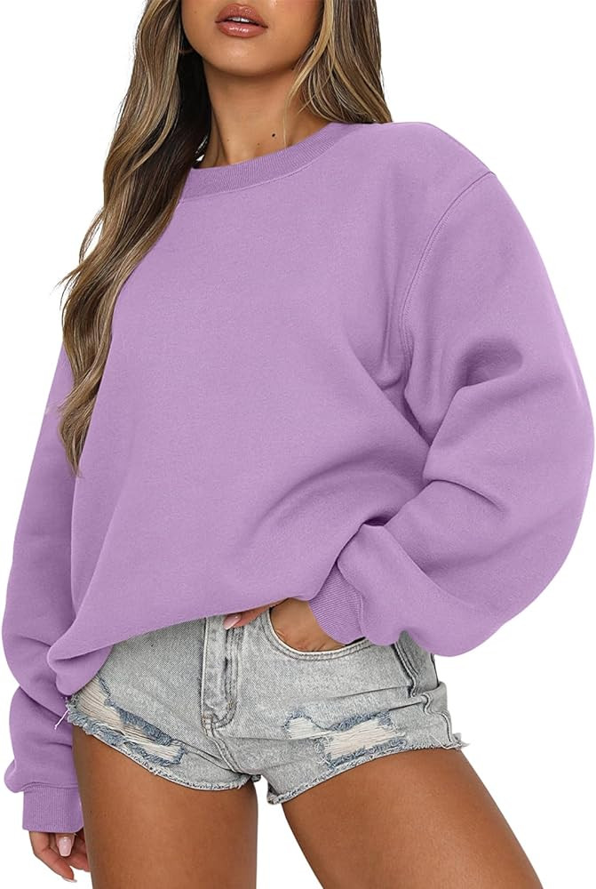ANRABESS Women's Sweatshirts Hoodies Crewneck Oversized Fleece Pullover Sweaters Cute Top Y2K Tee... | Amazon (US)
