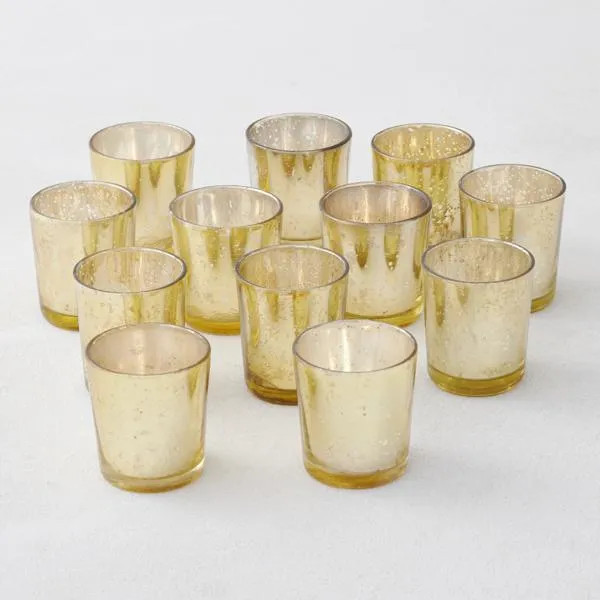 Votive Cup Set | Gold | Cup Set | Z Gallerie | Diameter 2.5" | Glass | Z Gallerie