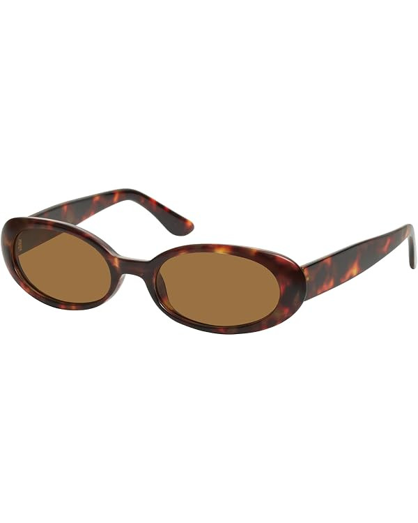 mosanana Retro Tiny Oval Sunglasses for Women Trendy Small Face Narrow Style MS52359 | Amazon (US)