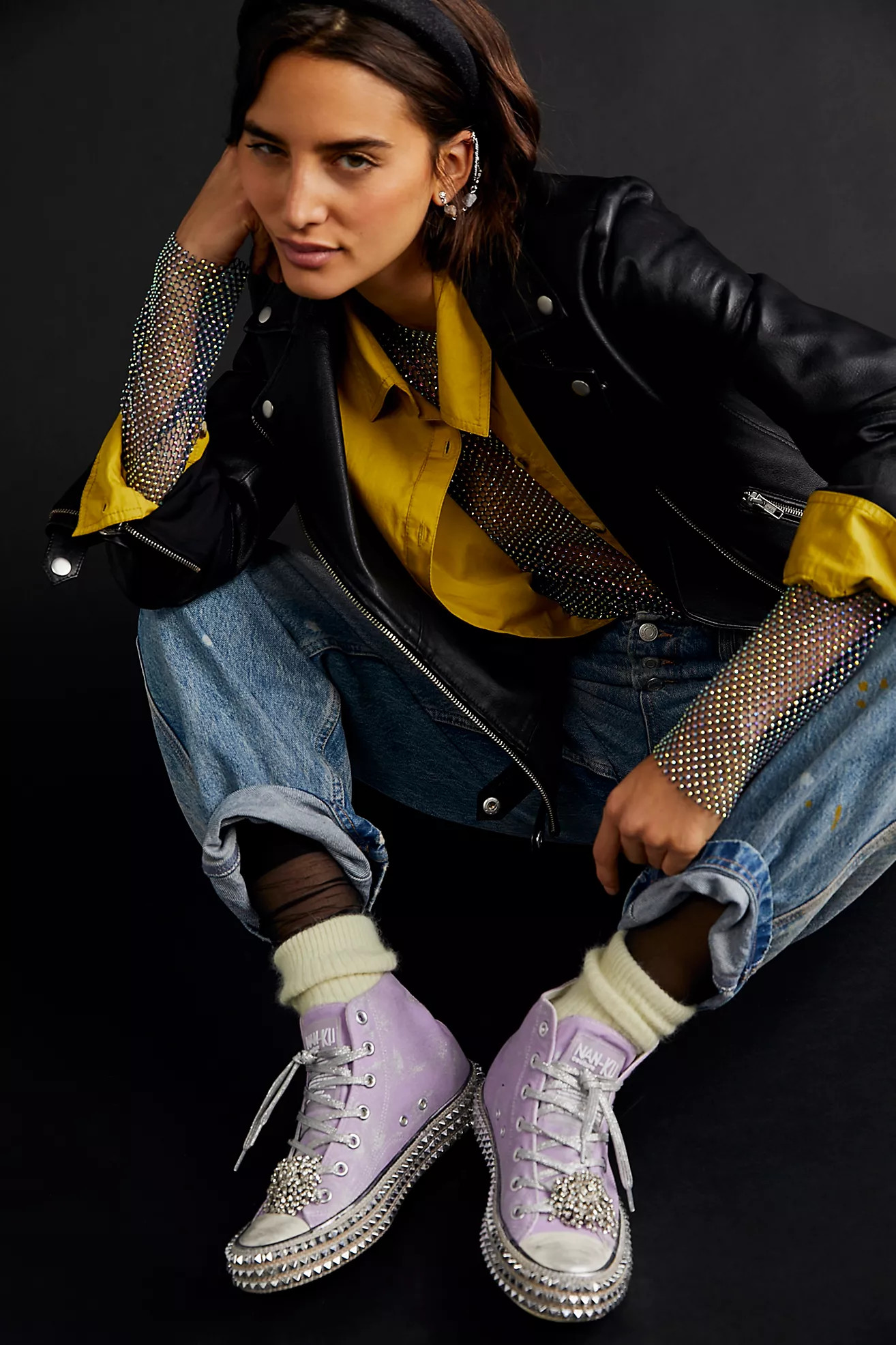 Cruise Studded Hi Top Sneakers | Free People (Global - UK&FR Excluded)