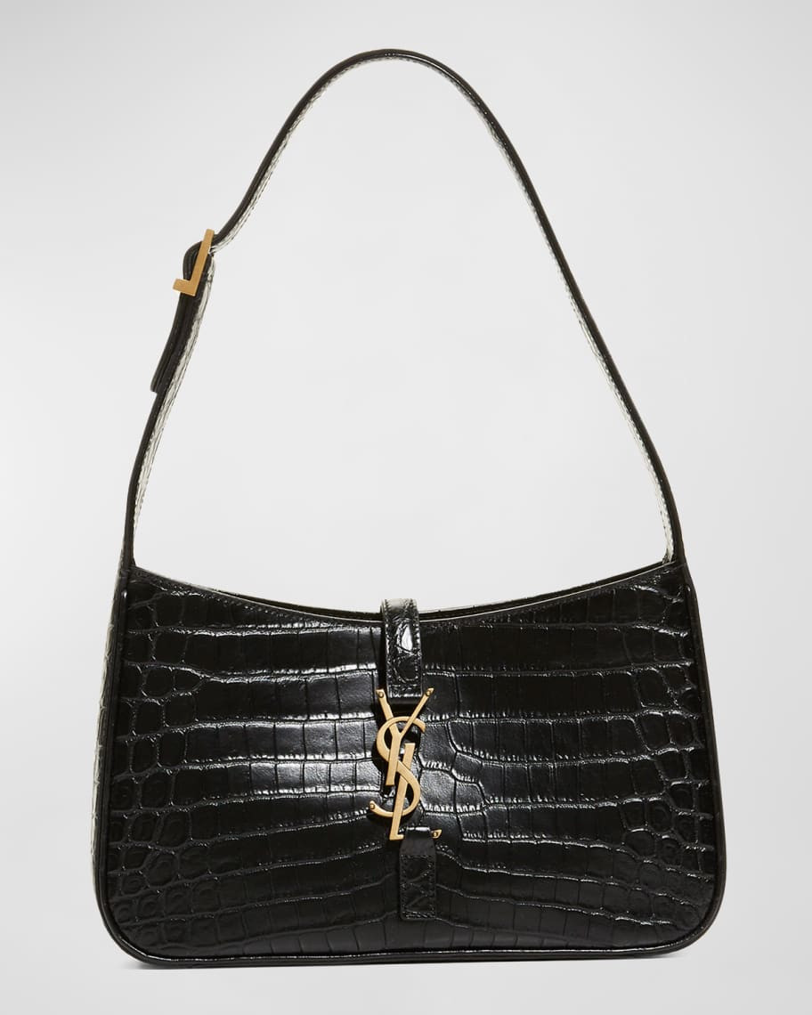 Saint Laurent 90s YSL Croc-Embossed Hobo Bag | Neiman Marcus