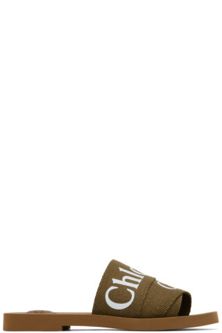 Chloé
                 
                Brown Woody Slides
                
                    ... | SSENSE