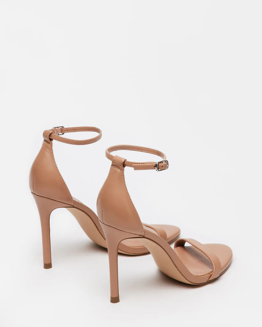 TECY Tan Leather Ankle Strap Heel | Women's Heels | Steve Madden (US)