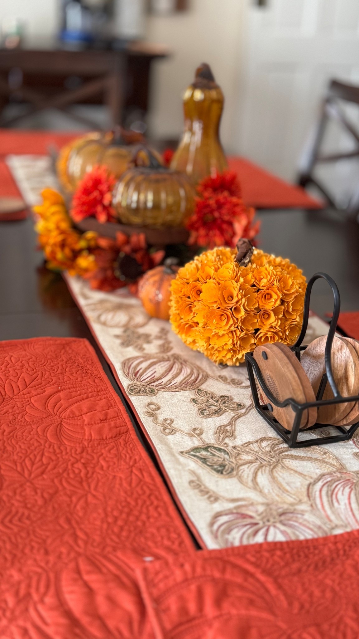 Fall decor is in session! I have every intention of limiting my purchases this year and to make the decor that I have count. The table runner was from TJ Maxx, the decorative pumpkins were from Hobby Lobby a couple years ago  

#LTKFallSale #LTKSeasonal #LTKHome