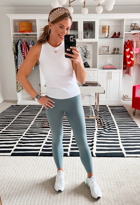 My fav athletic tank is on major sale this weekend! It runs slim, so I size up to a medium. Also linking my fav sports bra.

These leggings are super flattering! Code LLXSPANX. Wearing a small.

Headband is 15% off with MDSALE.

#LTKFindsUnder50 #LTKSaleAlert