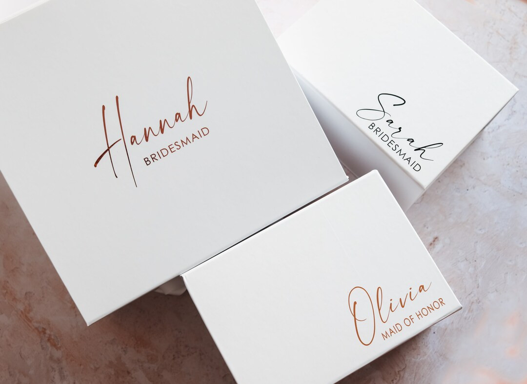 White Magnetic Box -Gift Box Bridesmaid Empty Gift Box Proposal Magnetic Gift Box |Bridesmaid Box... | Etsy (US)