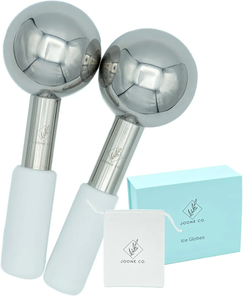 Ice Globes for Face - Unbreakable Stainless Steel Face Roller - 2 Pack Cryo Globes for Face, Neck... | Amazon (US)