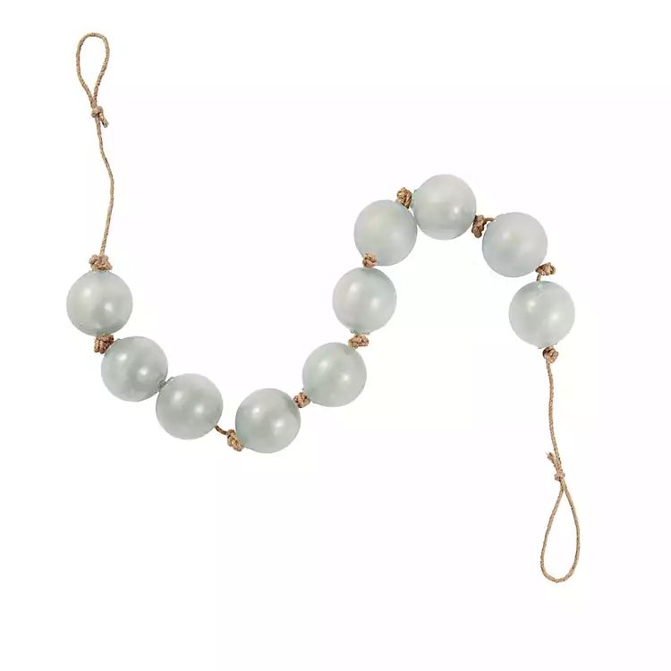 Seafoam Frosted Bead Garland, 36 in. | Kirkland's Home