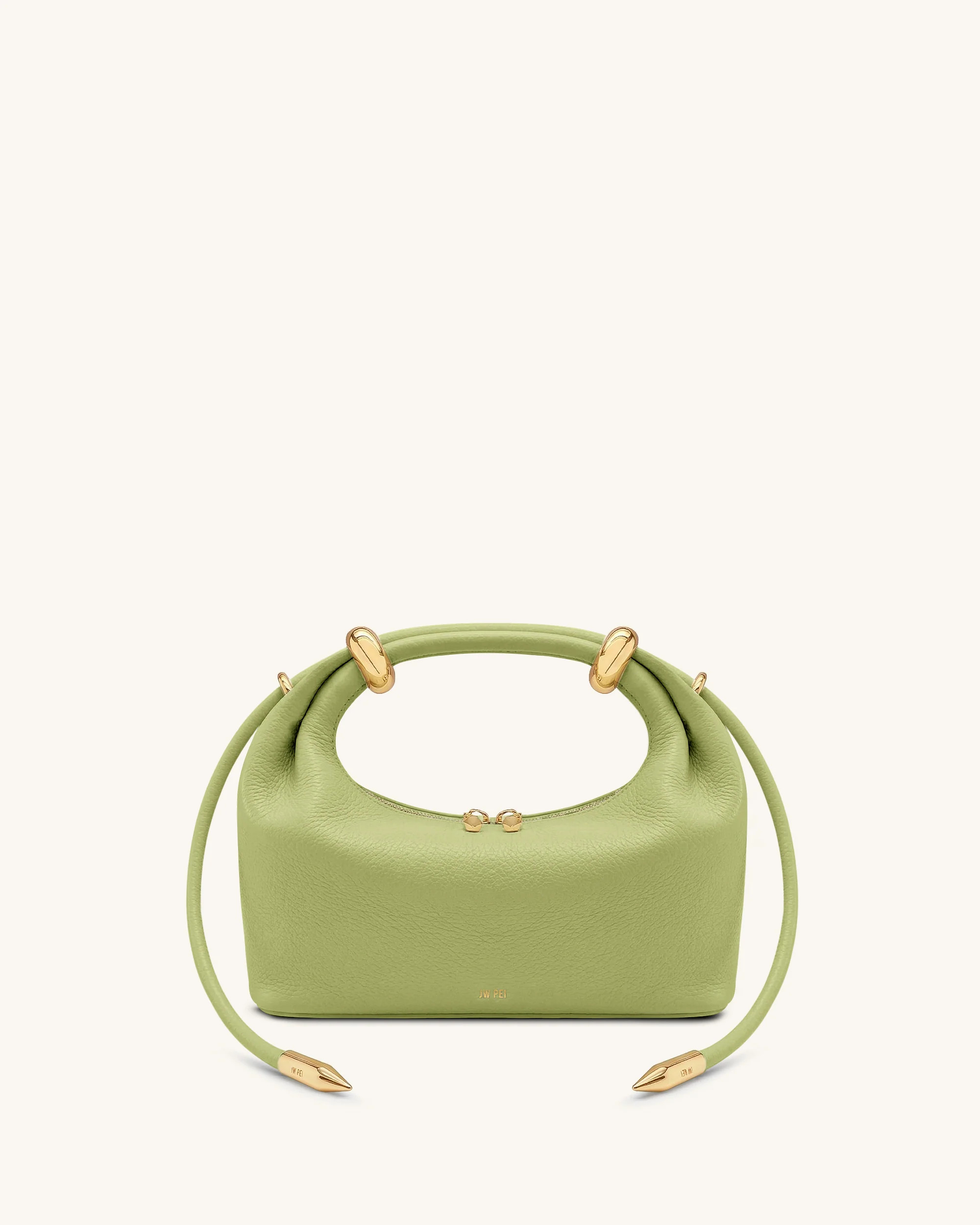 Ellie Metal Ring Embellished Top Handle Bag - Green | JW PEI US
