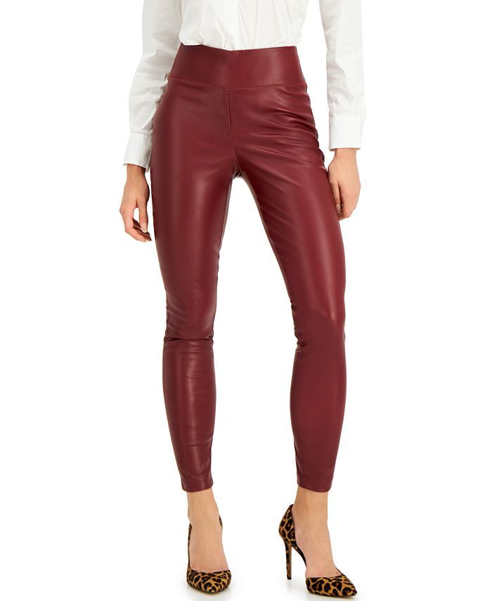 INC International Concepts Faux-Leather Leggings, Created for Macy's  & Reviews - Pants & Capris ... | Macys (US)