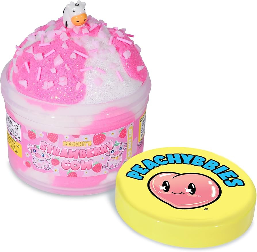 Peachybbies Strawberry Cow Cloud Slime - Made in USA Premium, 100% Authentic, 7 oz., Scented for ... | Amazon (US)
