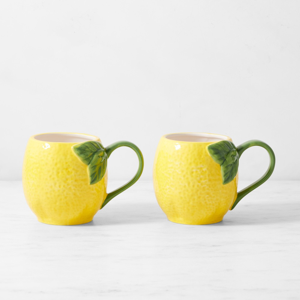 Lemon Figural Mugs, Set of 2 | Williams-Sonoma