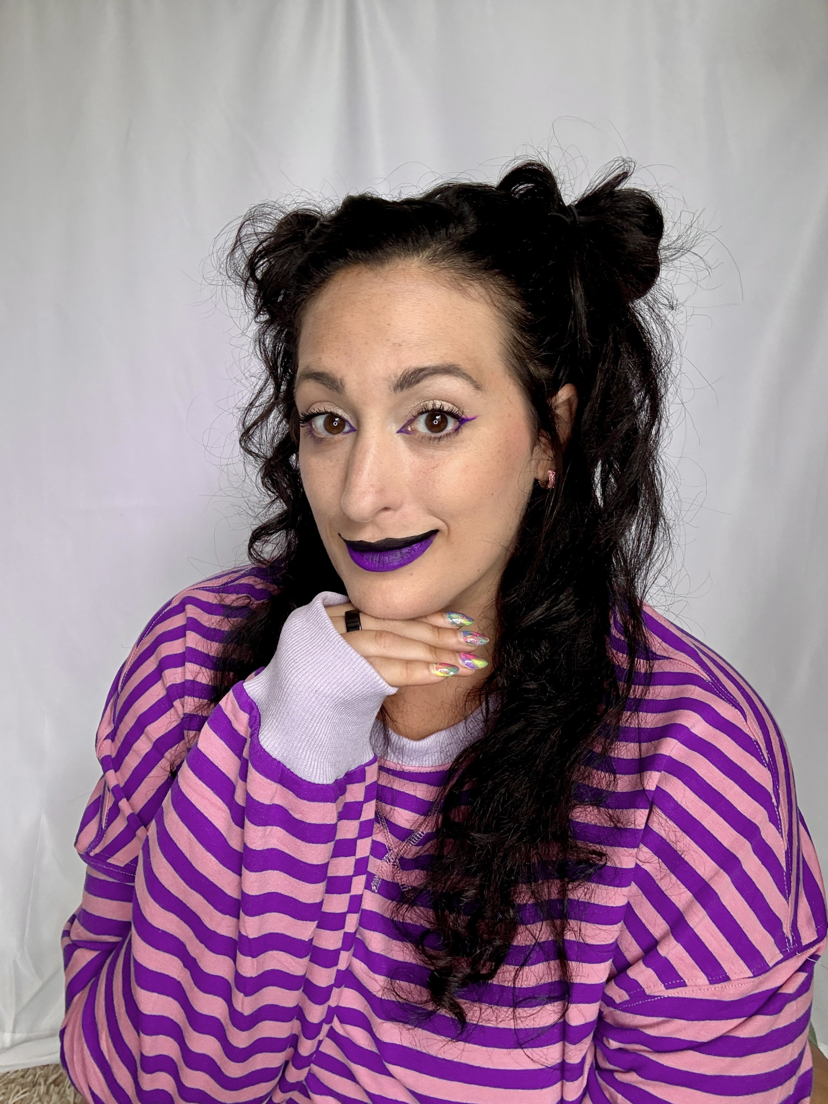 Ok note the stripes are actually more blue than this - i had to do some editing to be a Cheshire Cat 💜🩷

#LTKMidsize #LTKFindsUnder50