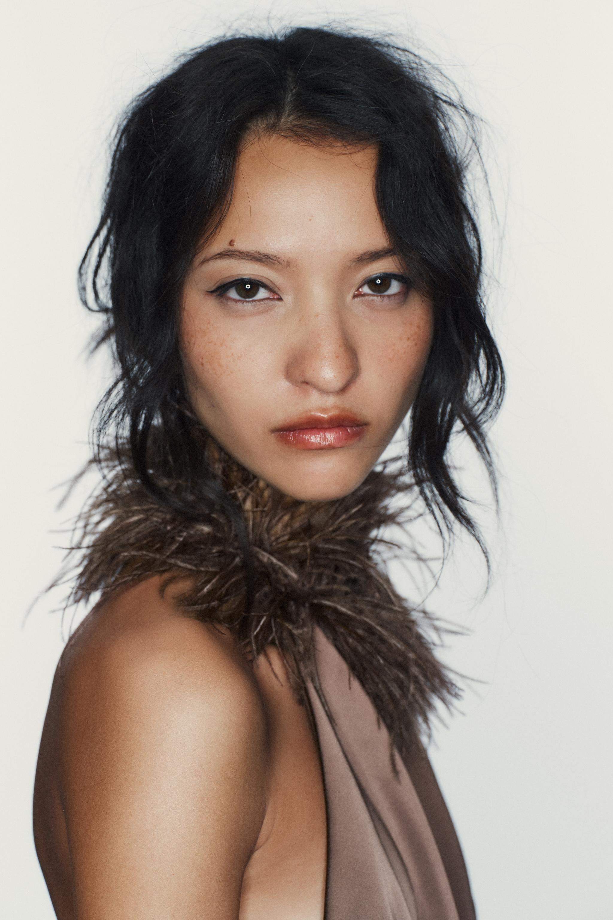 FEATHER HALTER DRESS | Zara US