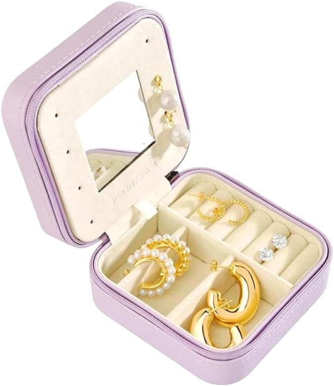Amazon.com: Sterling Forever - The Perfect O-ccasion Earring Case - Purple Travel Case - Includes Va | Amazon (US)