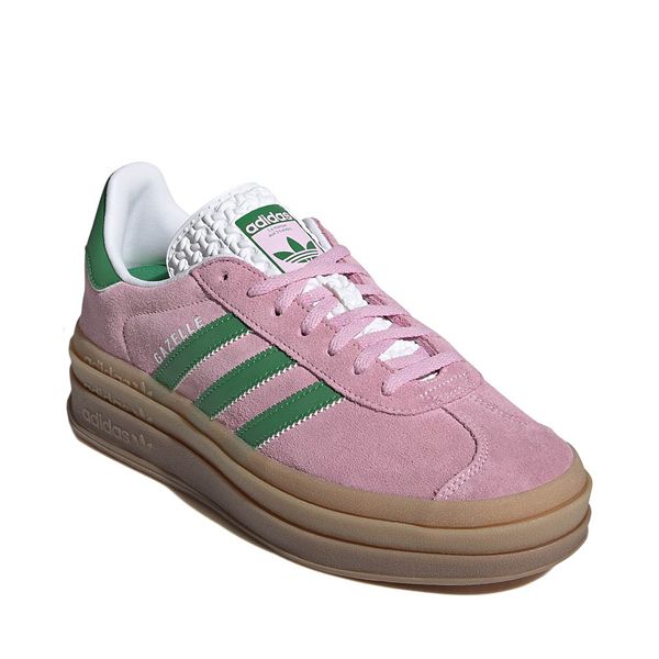 Womens adidas Gazelle Bold Athletic Shoe - True Pink / Green / Cloud White | Journeys