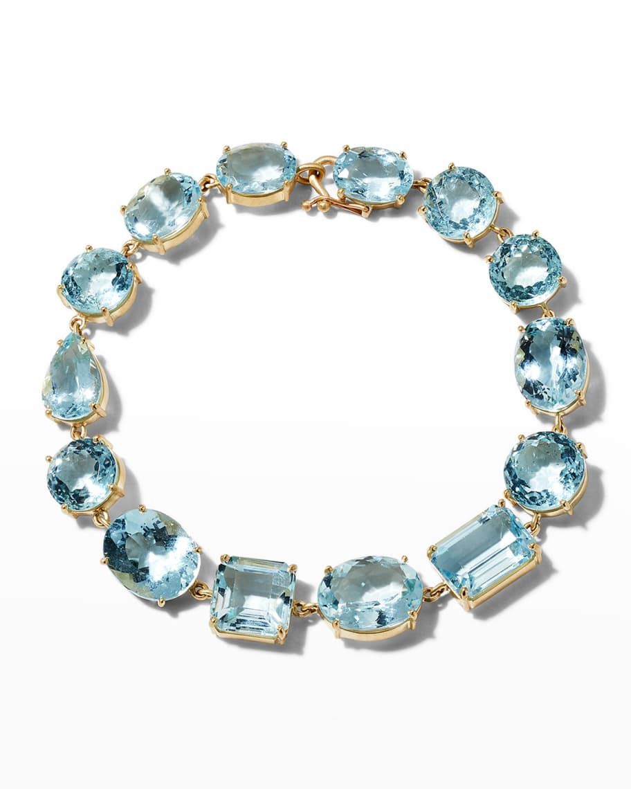 Irene Neuwirth Gemmy Gem Aquamarine Bracelet in Yellow Gold | Neiman Marcus