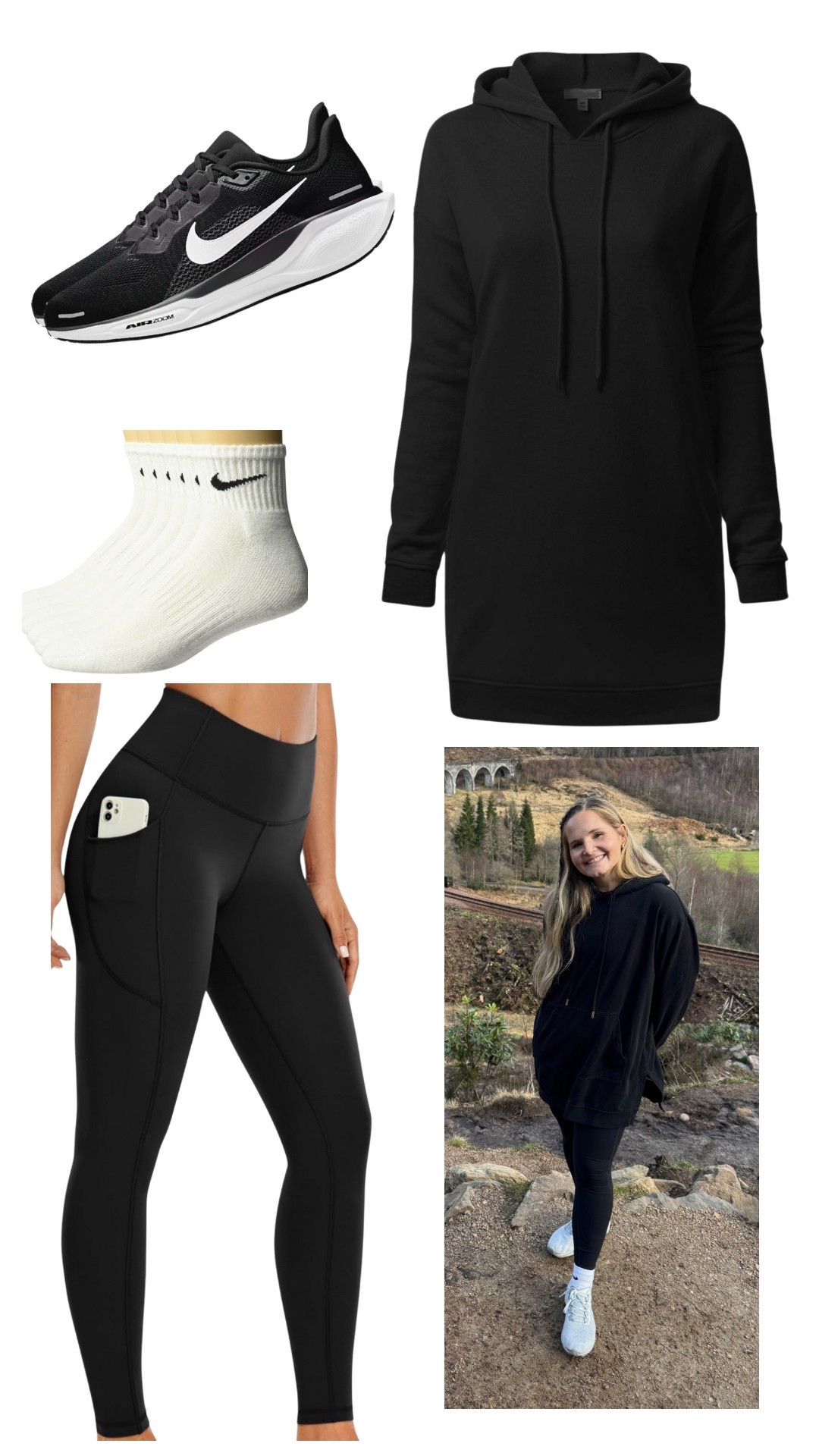 Comfy travel outfit - athleisure style 