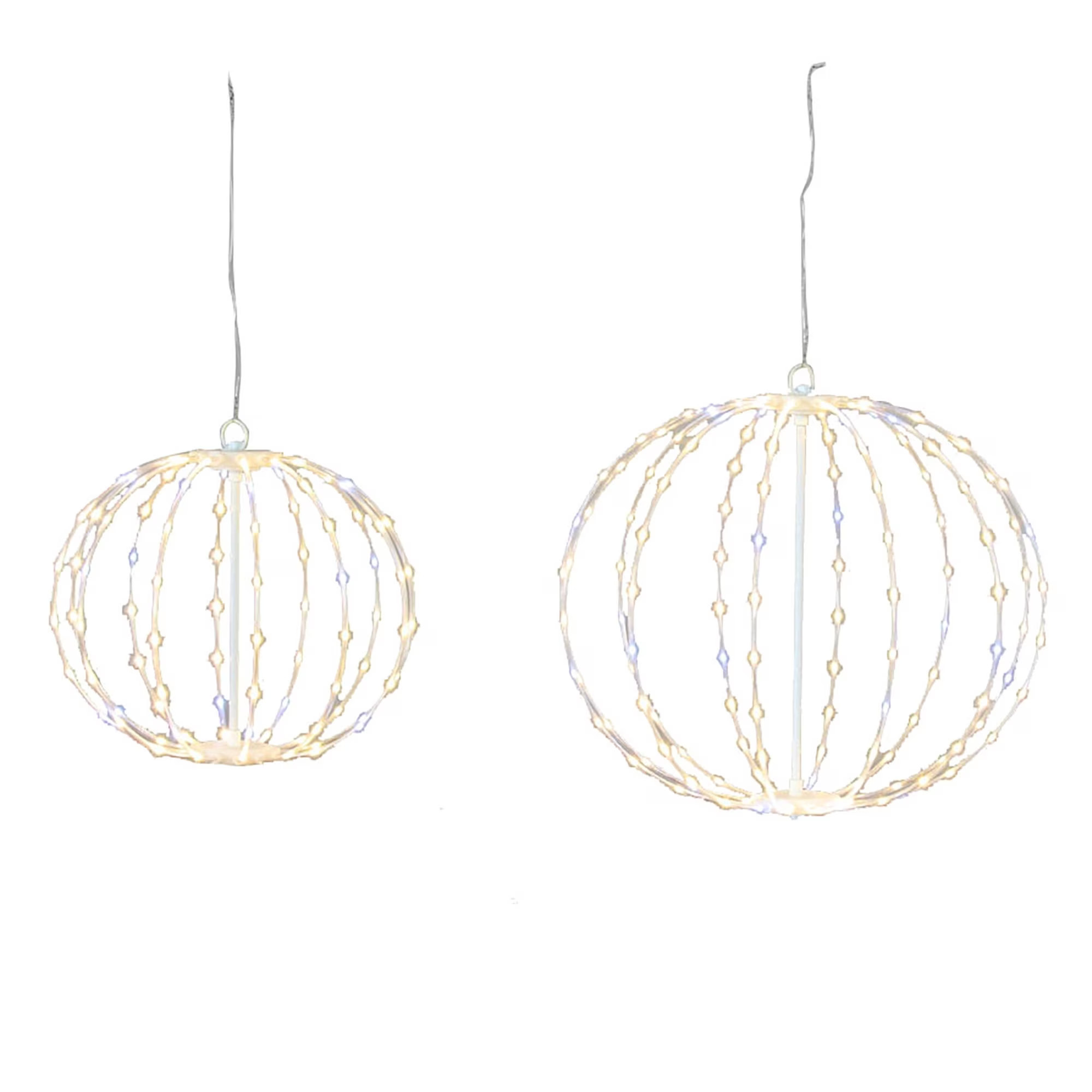 Indoor/Outdoor Twinkle Christmas Ornaments Decoration with 240 LED Lights, Warm White, Set of 2, by Holiday Time - Walmart.com | Walmart (US)