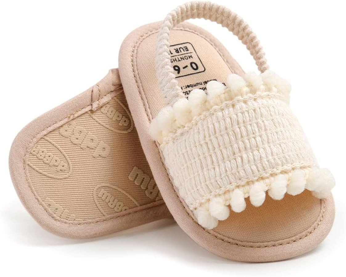 Infant Baby Boys Girls Summer Sandals Party Wedding Dress Flats Shoes Newborn Crib Shoes First Wa... | Amazon (US)