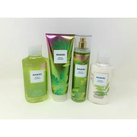 Bath and Body Works Waikiki Beach Coconut Gift Set Mist Body Cream Shower Gel and Body Lotion Full S | Walmart (US)