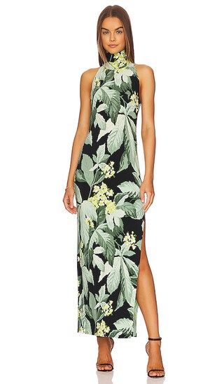 Halter Side Slit Gown in Tropical Mint | Revolve Clothing (Global)