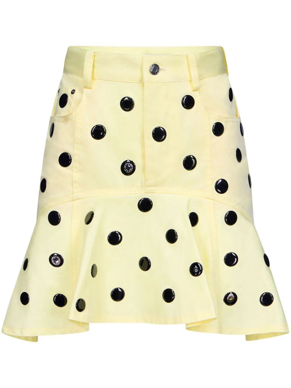 AREA Polka dot-print ruffle-hem Skirt - Farfetch | Farfetch Global
