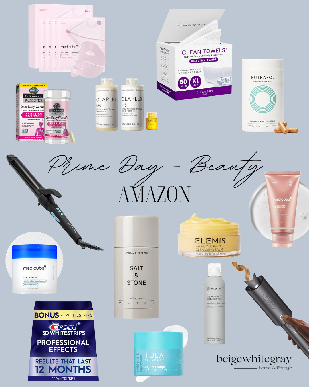 Amazon Prime Day beauty deals, Prime Day beauty finds, Amazon beauty deals, Amazon beauty favorites, beauty must haves, skincare deals, hair care deals, Medicube skincare, Medicube collagen mask, Medicube Zero Pore Pads, Olaplex shampoo and conditioner, Nutrafol women, Elemis cleansing balm, Tula skincare, Living Proof volume spray, Crest Whitestrips, Salt and Stone deodorant, curling iron deals, hair tool deals, Amazon skincare finds, viral beauty products, luxury beauty deals, beauty products on sale, Amazon Prime beauty sale, best Prime Day beauty deals 

 #LTKgrwm #LTKSaleAlert #LTKBeauty
