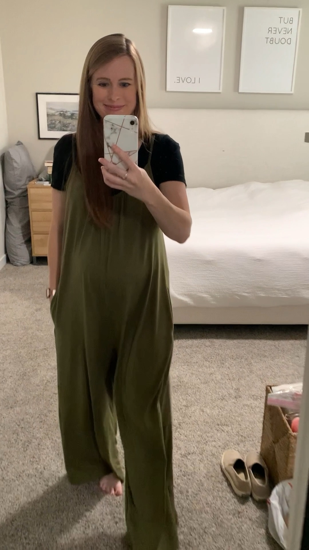 Rompers have been my go to this pregnancy. This one is NOT maternity, but totally still works because it has lots of room. It is so cute when not pregnant too!

#LTKbump #LTKstyletip #LTKunder50