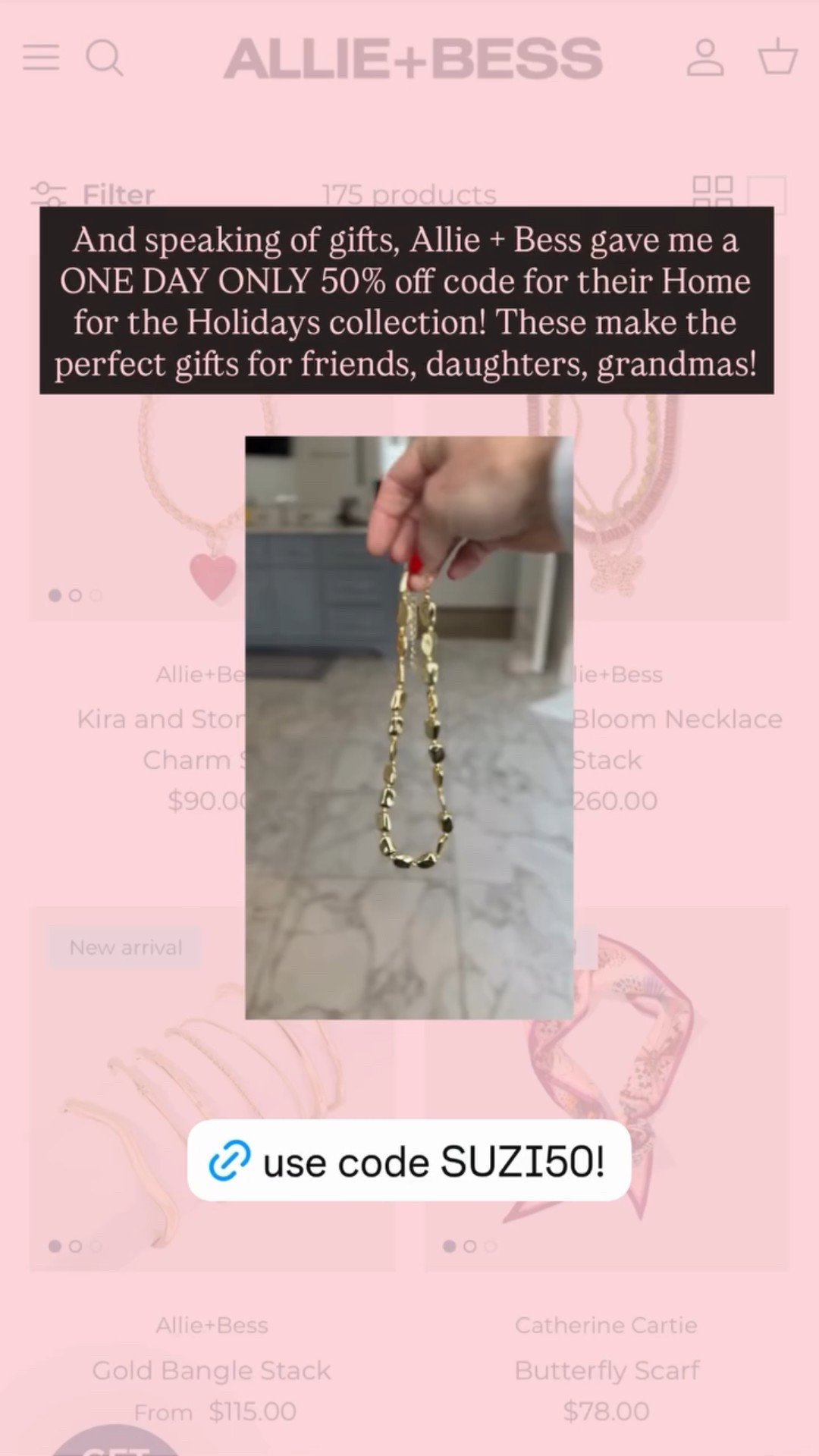 And speaking of gifts, Allie + Bess gave me a ONE DAY ONLY 50% off code for their Home for the Holidays collection! These make the perfect gifts for friends, daughters, grandmas! Use code SUZI50!

#LTKHoliday #LTKGiftGuide #LTKSaleAlert