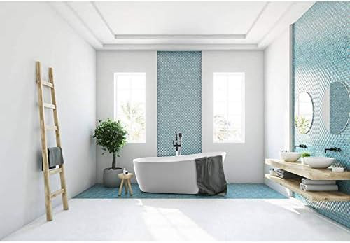 Vanity Art Freestanding White Acrylic Bathtub Modern Stand Alone Soaking Tub with Polished Chrome... | Amazon (US)