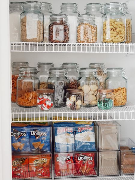 Pantry Organization - the home edit - glass canisters - Walmart home - Walmart finds - clear bins - food organization 

#LTKsalealert #LTKunder50 #LTKhome