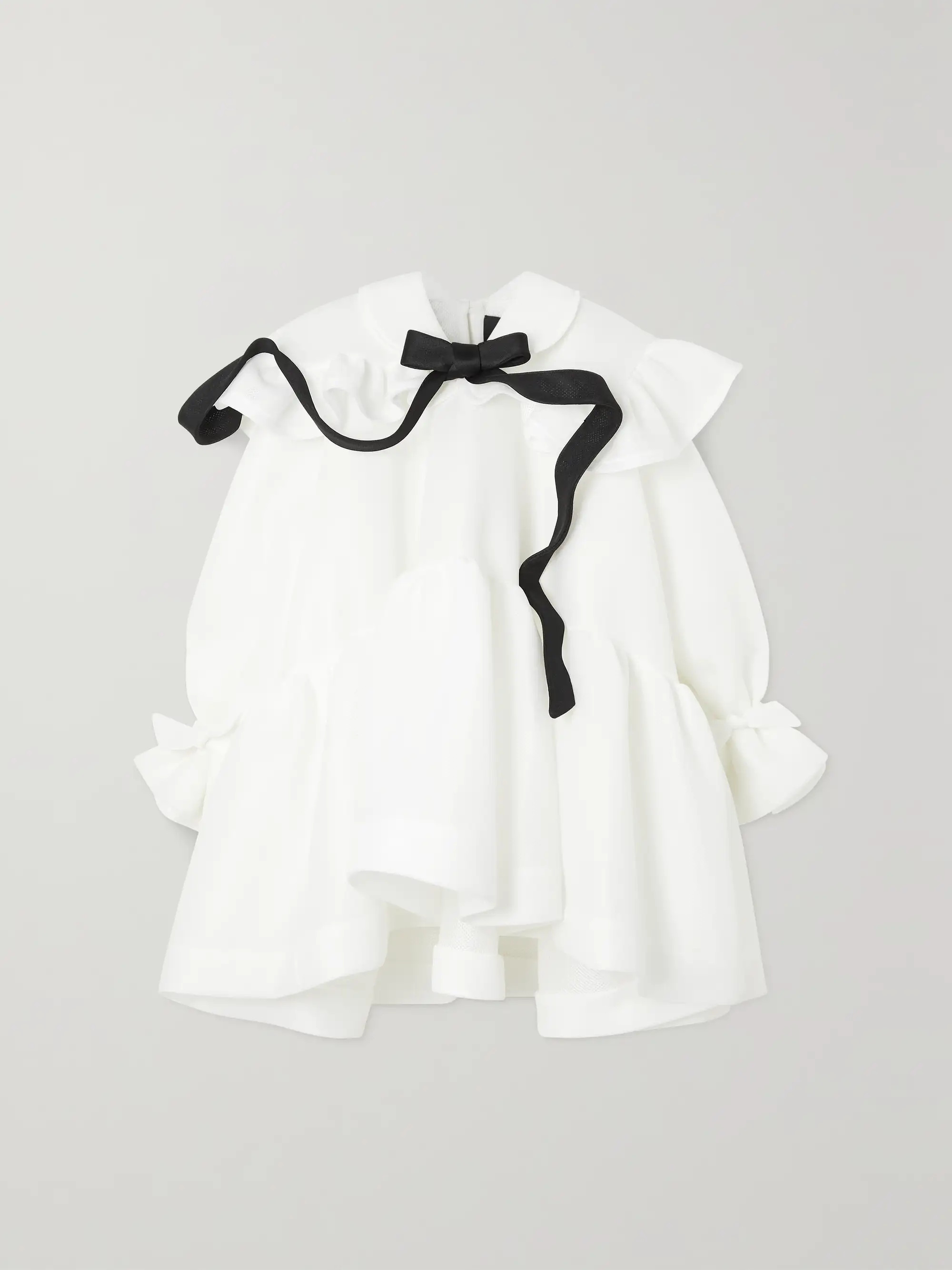 + NET SUSTAIN bow-detailed ruffled mesh dress | NET-A-PORTER (UK & EU)