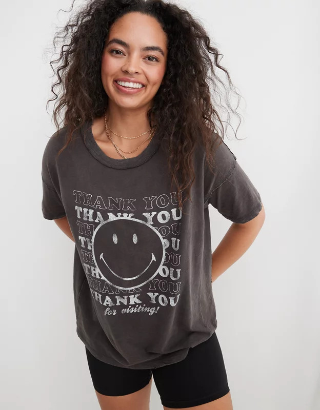 Aerie Oversized Graphic Boyfriend T-Shirt | Aerie