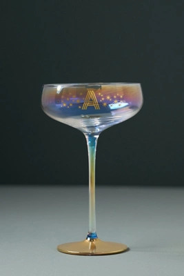 Camille Monogram Coupe Glass | Anthropologie (US)