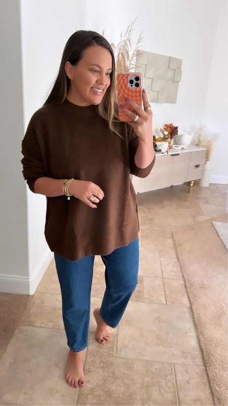 I am obsessed with everything chocolate brown right now and this cozy Aerie sweater is perfect! Currently on sale. I’m wearing size L 

#LTKfindsunder50 #LTKSale #LTKSeasonal
