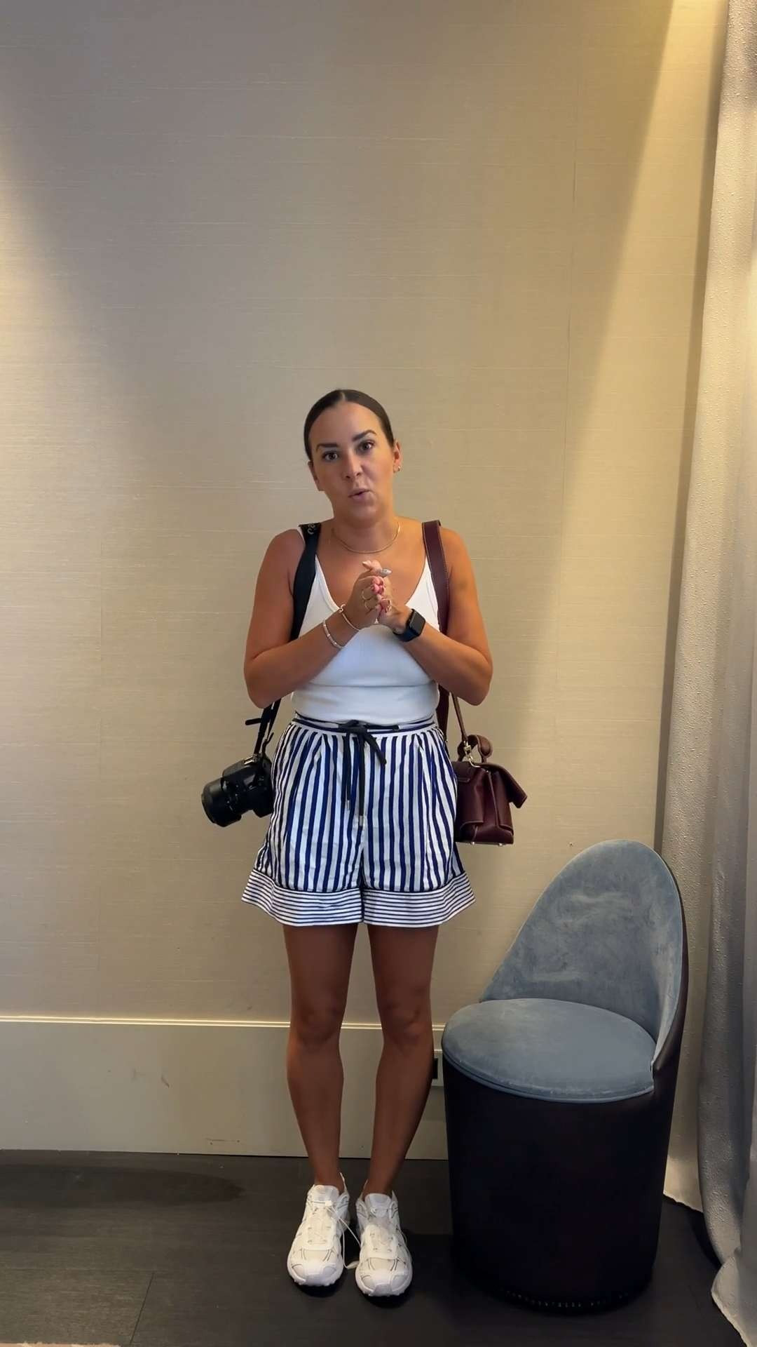 white tank. stripes. stripe shorts. white sneakers. salomon sneakers. sightseeing. traveling. what i wore.  

 

#LTKSaleAlert #LTKFindsUnder50 #LTKTravel