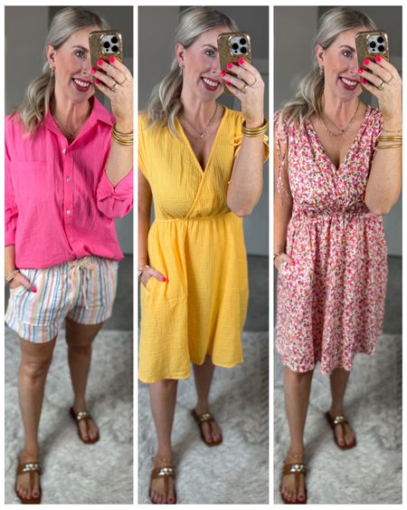 Daily try on, Walmart outfit, Walmart fashion, time and tru, pink dress, yellow dress, floral dress 

#LTKFindsUnder50 #LTKSeasonal #LTKStyleTip