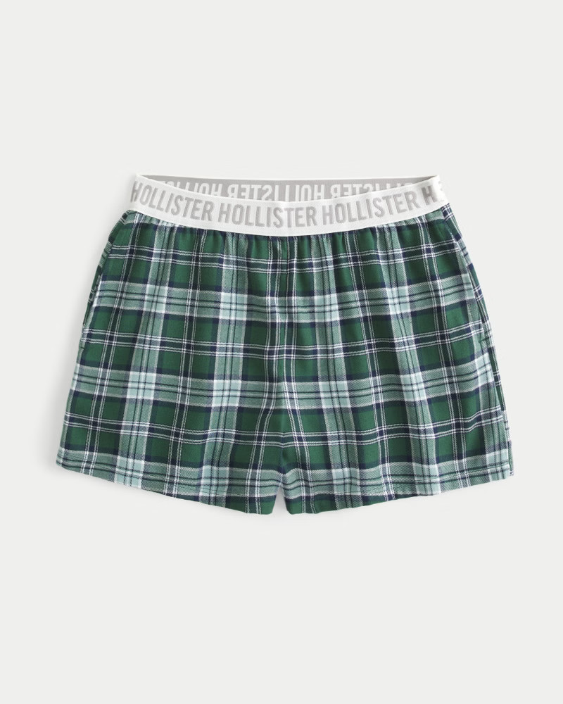 High-Rise Flannel Shorts | Hollister (UK)